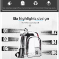 PVC fashion personality backpack Large capacity fashion travel PVC backpack